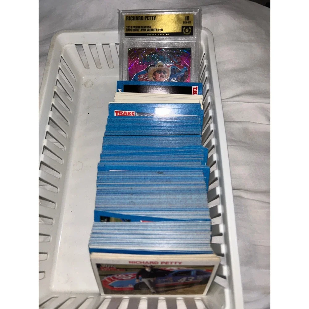 Richard Petty NASCAR Card Lot Panini Donruss Pink Velocity Gem 10 Traks Pack